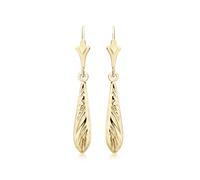 Carissima - Boucles d'Oreilles Pendantes Femme - Or Jaune 375/1000 9 carats 0,9 g