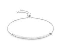 CARISSIMA - Bracelet cordon - Or blanc 9 cts - 25.40 cm - 5.29.6509