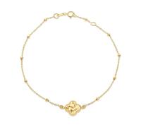 CARISSIMA Bracelet en or jaune 9 carats pour femme avec pendentif en forme de boule, taille unique, Or jaune, Pas de gemme