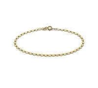 CARISSIMA Bracelet Femme en Or Jaune 9 ct Chaîne Forzatina Facettée 2,8 mm Longueur 18,5 cm/7,25"