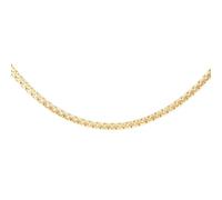 CARISSIMA Chaîne maille jaseron pour femme en or jaune 9 carats avec 30 diamants taillés 46 cm