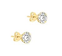 Carissima - Clous et Puces Boucle d'Oreilles Femme - 9 cts (375/1000) Or Jaune Oxyde de Zirconium