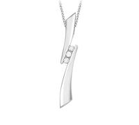 CARISSIMA - Collier avec pendentif - Femme - Or blanc (9 cts) 2.03 Gr - Diamant