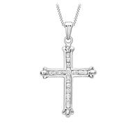 CARISSIMA - Collier avec pendentif - Or blanc 9 cts - Oxyde de Zirconium - 46 cm - 5.43.1644