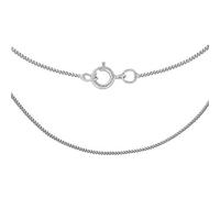 CARISSIMA Femme 9 ct Or Blanc Chaîne Curb Diamantée 0.8 mm 36 cm/14 Inch