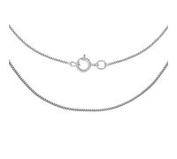 CARISSIMA Femme 9 ct Or Blanc Chaîne Maille Diamantée 0.6 mm 46 cm/18 Inch