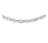 CARISSIMA Femme 9 ct Or Blanc Creuse Chaîne Prince de Galles Diamantée 1.7 mm 51 cm/20 Inch