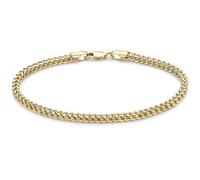 CARISSIMA Femme 9 ct Or Jaune Bracelet Chaîne Spiga Carré 19 cm/7,5'