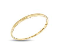 CARISSIMA Femme 9 ct Or Jaune Bracelet Manchette Coupe Diamant 5,2 mm