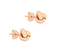 CARISSIMA Femme 9 ct Or Rose Boucles d’oreilles Clous Triple Nœud 7 mm