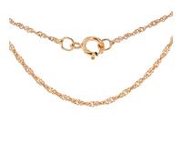 CARISSIMA Femme 9 ct Or Rose Chaîne Twist Curb Diamantée 0.9 mm 41 cm/16 Inch