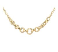 CARISSIMA Femme Or jaune 9 carats Collier centre anneau torsadé et poli 76 mm x 10 mm 51 cm / 20