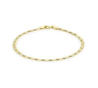 CARISSIMA Femme Or Jaune 9 ct Bracelet 3 Brins Herringbone de 18 cm/7 pouces