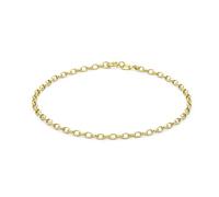 CARISSIMA Femme Or Jaune 9 ct Bracelet Hollow Diamond Cut Oval Belcher 2 mm de 19 cm/7,5 pouces