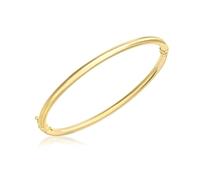 CARISSIMA Femme Or Jaune 9 ct Bracelet Oval Tube Bangle