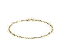 CARISSIMA Femme Or Jaune 9 ct Chevillère Hollow Figaro 2 mm de 23 cm/9 pouces