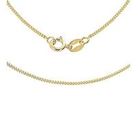 CARISSIMA Femmes 9 ct Or Jaune Chaîne Curb Coupée Diamant 1 mm Longueur 61 cm/24 Pouces