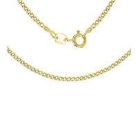 CARISSIMA Femmes 9 ct Or Jaune Chaîne Curb Creuse 2,2 mm Longueur 46 cm/18 Pouces