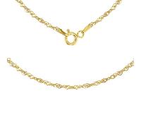 CARISSIMA Femmes 9 ct Or Jaune Chaîne Curb Sing Creuse Diamant 1,9 mm Longueur 61 cm/24 Pouces