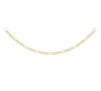 CARISSIMA Femmes 9 ct Or Jaune Chaîne Figaro Creuse 2 mm Longueur 46 cm/18 Pouces