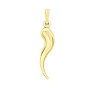 CARISSIMA Femmes 9 ct Or Jaune Pendentif Corne Moyenne - CHAÎNE NON INCLUSE