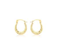Carissima Gold - Boucles d'Oreilles Créoles - Or Bicolore 9 Carat - 375/1000