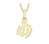 CARISSIMA Grand pendentif Allah en or jaune 9 ct sur chaîne de 45,72 cm