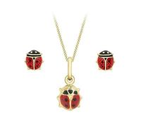 CARISSIMA - Parure Collier et Boucles d'Oreilles Enfant - Or Jaune (9 cts) 1.34 Gr