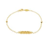 CARISSIMA Parure de bijoux pour femme en or jaune 9 carats avec miroir rond, taille unique, Or, Pas de gemme