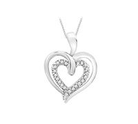 CARISSIMA - Pendentif Femme - Or Blanc 375/1000 9 carats - avec Diamant