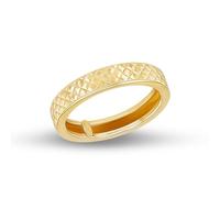 CARISSIMA pour femmes Bague bandeau en or jaune 9ct avec découpe diamant de 4 mm #J