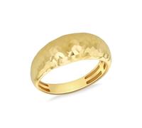 CARISSIMA pour Femmes Bague Dôme en Or Jaune 9ct, Découpe Diamant #S
