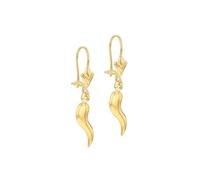 Carissima pour femmes Boucles d’oreilles pendantes corne en or jaune 9 carats petite taille