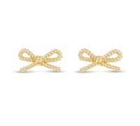 Carissima pour femmes Boucles d’oreilles puces nœud torsadé en or jaune 9 carats