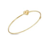 CARISSIMA pour femmes Jonc cœur disco 9 x 7,9 mm en or jaune 9 carats