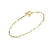 CARISSIMA pour femmes Jonc cœur scintillant 9 x 7,9 mm en or jaune 9 carats
