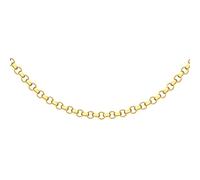 CARISSIMA Unisexe 9 ct Or Jaune Chaîne Belcher Ronde Creuse 3,5 mm Longueur 46 cm/18 Pouces avec Fermoir Mousqueton
