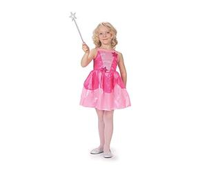 Caritan 480075 Déguisement Fille Robe de Fee Rose et Baguette 5-7 ans