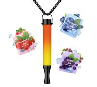CARITATE Collier de Respiration, Régulation de Résistance Réglable Couleurs dégradées, Filtres Végétaux Remplaçables Thérapie Aromatique pour Soulager le Stress