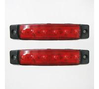 carjoy 2 x 12 4 x 12 V Rouge feu d'encombrement, 6 LED FEUX DE GABARIT POUR CAMION BUS Pendentif