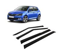 CarJoy Lot de 4 déflecteurs d'air et de pluie pour vitres latérales compatibles avec Skoda Fabia III NJ 2014-2018 à hayon pour fenêtre de voiture Protection contre la pluie Ajustement extérieur