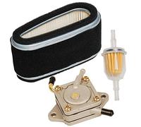 Carkio 11013-2109 11013-2110 Filtre à air pré-filtre avec pompe à carburant 49040-2066 Kit de filtre à carburant pour Kawasaki FC420V 14 HP Tondeuse à gazon 4 temps