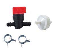 Carkio 394358 394358S 5098H 5098K Filtre à carburant avec valve d'arrêt de carburant 1/4" 493960 494768 698183 Compatible with tondeuse à gazon Briggs & Stratton
