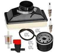 Carkio Air Filter Oil Filter Spark Plug Fuel Filter Line Shut Off Value Tune Up kit Compatible with Kawasaki FR541V FR600V 4-Cycle Engines 11013-0727 11013-7050 99999-0383 Lawn Mower