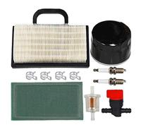 Carkio Air Filters Pre-Filter Oil Filter Fuel Filter Spark Plug Shut Off Value Kit Compatible with Briggs & Stratton 499486 499486S 273638S 698754 14-20HP 401577 405577 Lawn Mower 492056 492932