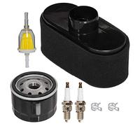 Carkio Air Pre Filter Cleaner Oil Fuel Filter Spark Plug Tune Up Kit Compatible with Kawasaki FR651V FR691V FS730V John Deere X300 X304 4-Cycle Engine Compatible with 11013-7047 49065-7007