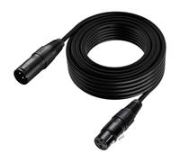 Carkio Câble XLR de 25 ft, câble microphone mâle vers femelle,XLR blindés de qualité supérieure avec 3 broches compatibles avec microphone Shure SM, Behringer, systèmes de haut-parleur, station