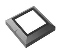 Carkio Cache-sommier en aluminium de 7,6 cm pour escaliers, balustrades de terrasse, porches (noir, 1 pièce)