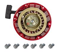 Carkio Démarreur à lanceur Compatible with générateur Gx120 Gx160 Gx200 4/5,5/6,5 HP + 6 boulons de démarreur à lancer.