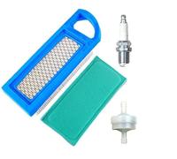 Carkio- Filtre à air 698083 - Préfiltre 697015 - Filtre à Carburant 394358 - Bougie d'allumage - Compatible with Moteur de Tondeuse Briggs & Stratton